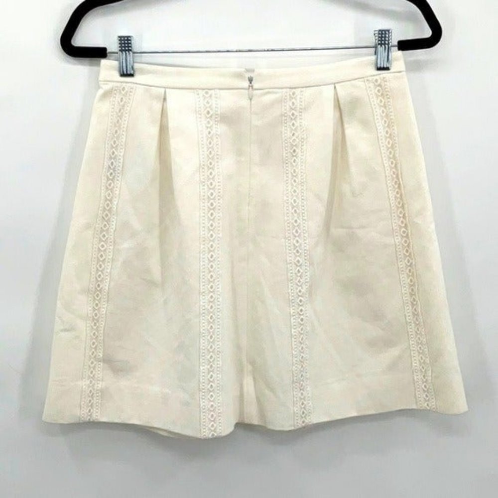 J.Crew Lace Stripe A-Line Skirt w/Pockets Size 2 - Picture 3 of 6